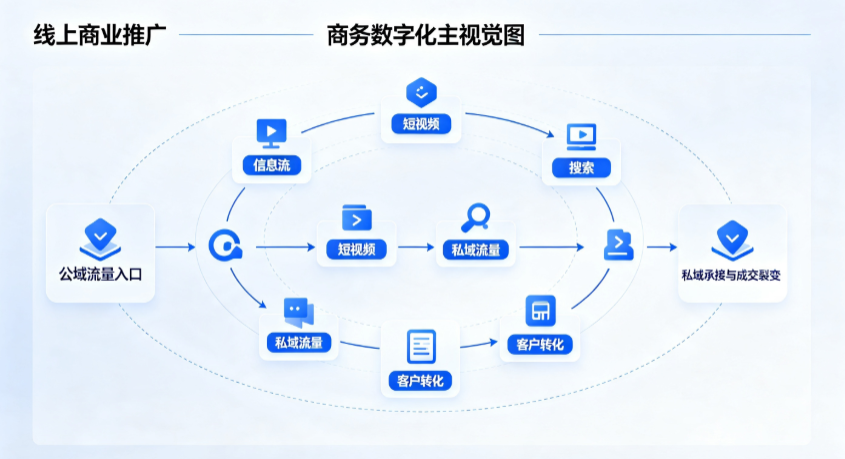 连云区线上商业推广怎么做？全域流量闭环搭建与低成本转化实战指南
